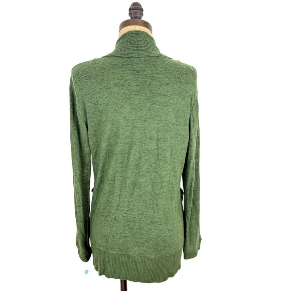 BOBEAU Jemmy Brushed Open Pocket Long Cardigan Sweater PS Green NWT B2 - Picture 4 of 6